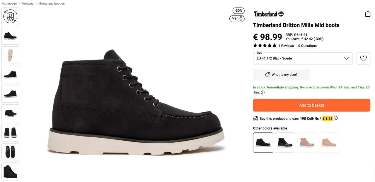 Ботинки Timberland Britton Mills Mid новые