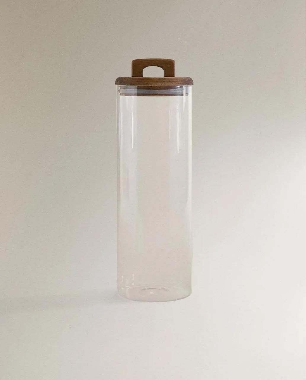 Стеклянные банки Zara Home боросиликат с крышкой акация 7 шт
