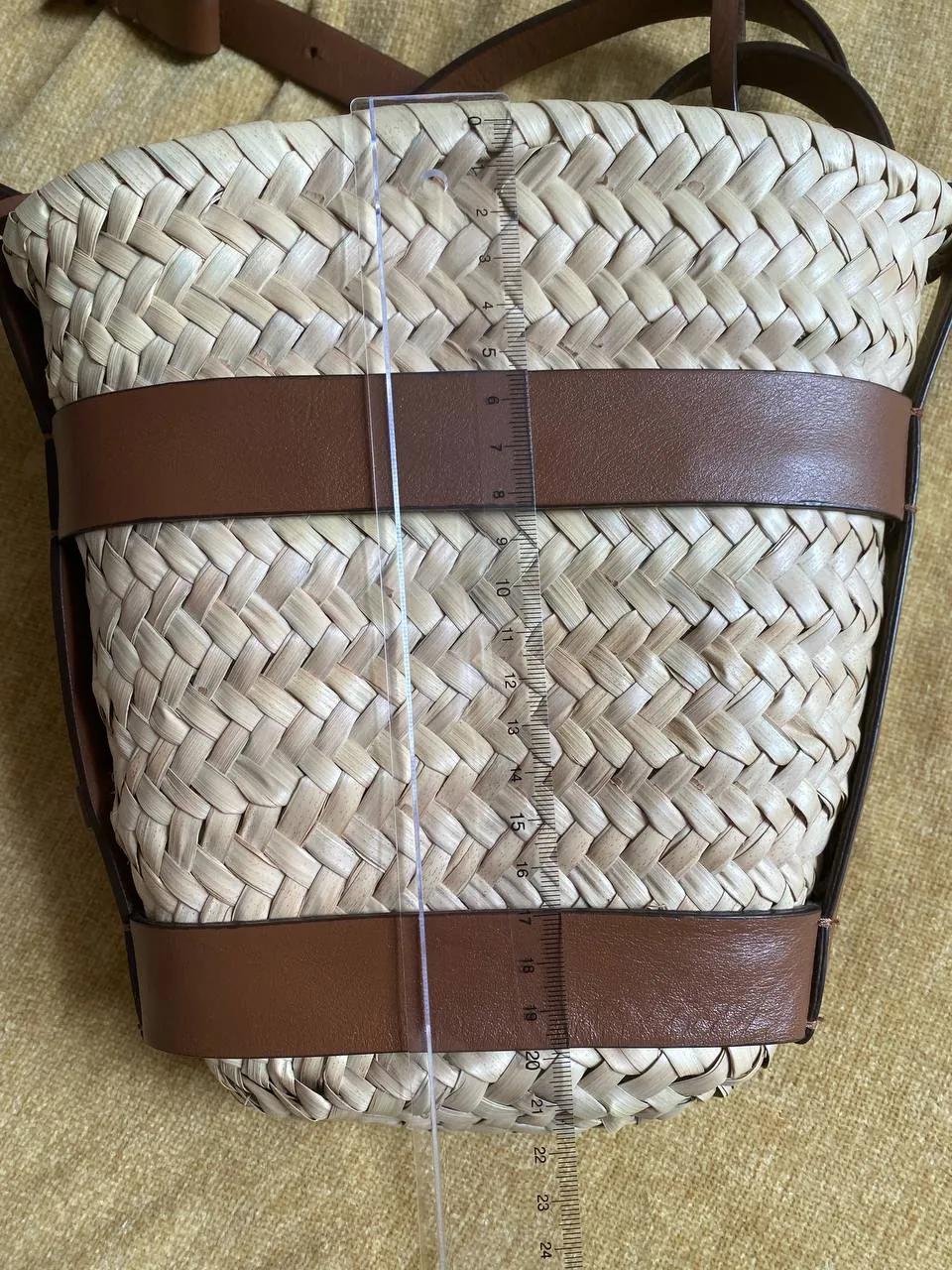 Плетёная сумка Massimo Dutti с кожаным ремнём