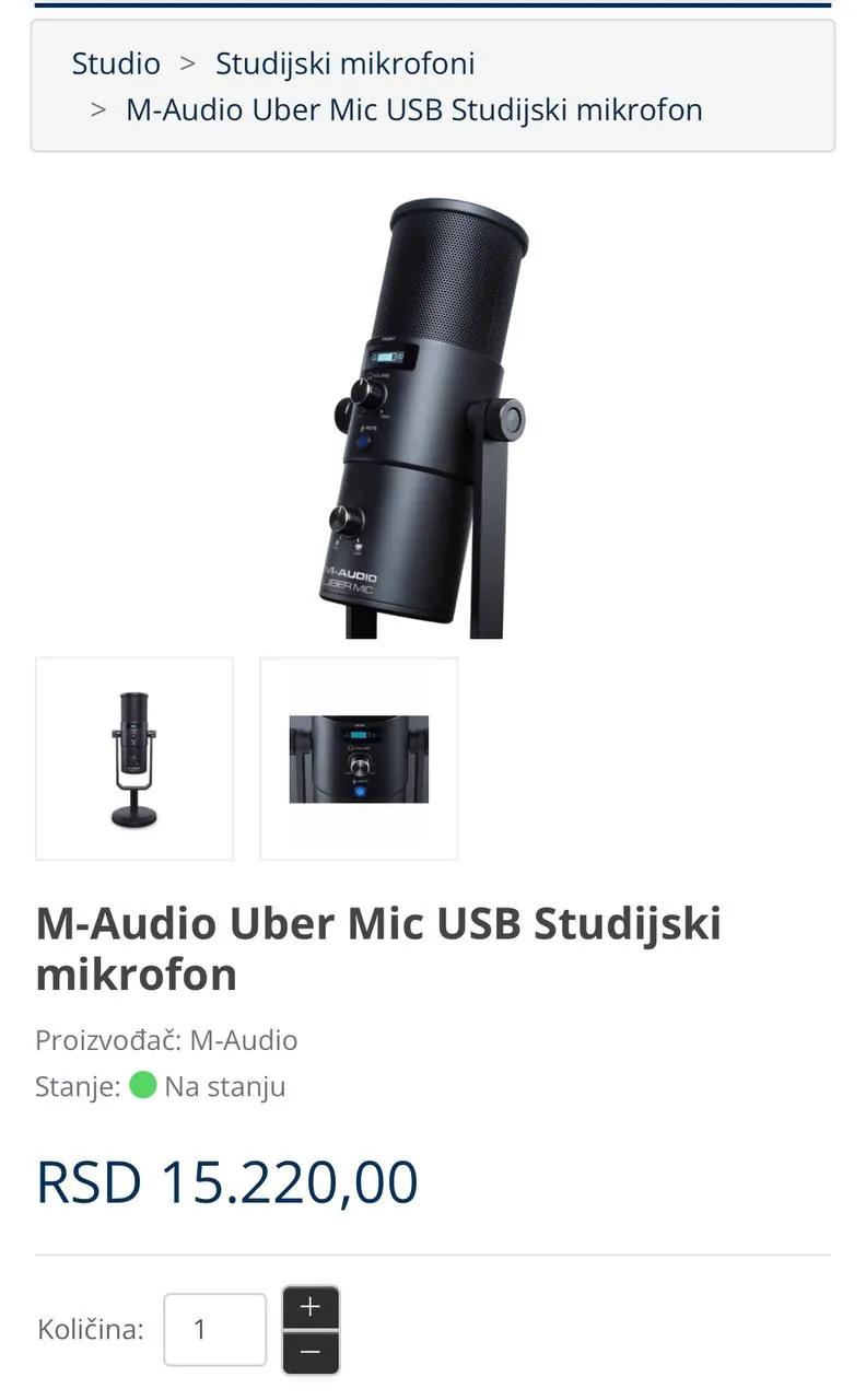USB-микрофон M-Audio Uber Mic студийный