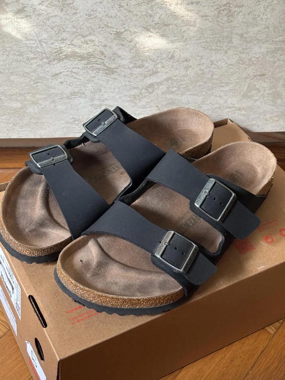 Сандалии Birkenstock Arizona Vegan размер 44 чёрные