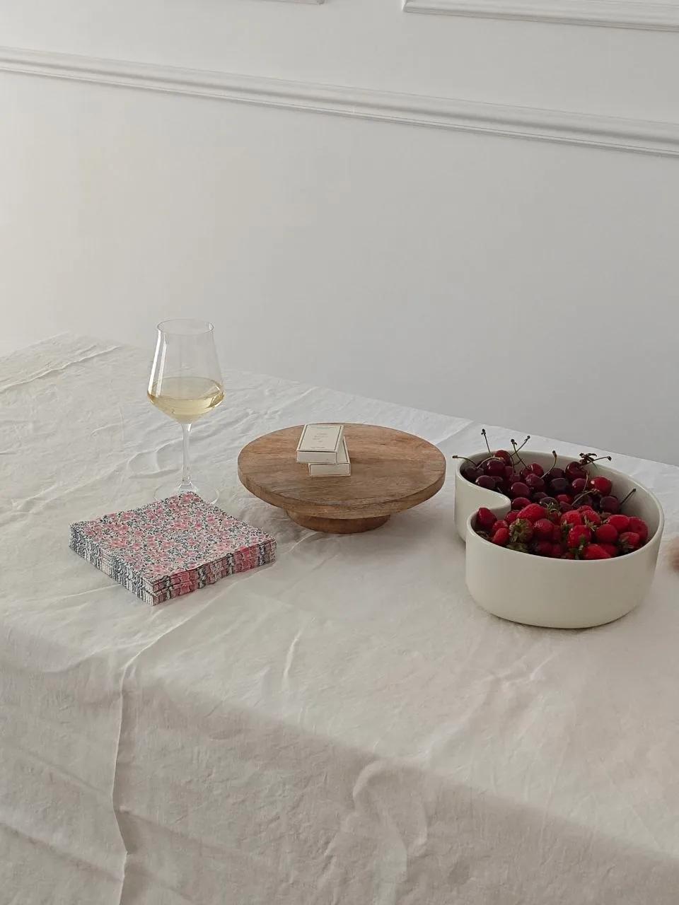 Белая скатерть Zara Home 100% лён 170×250 см