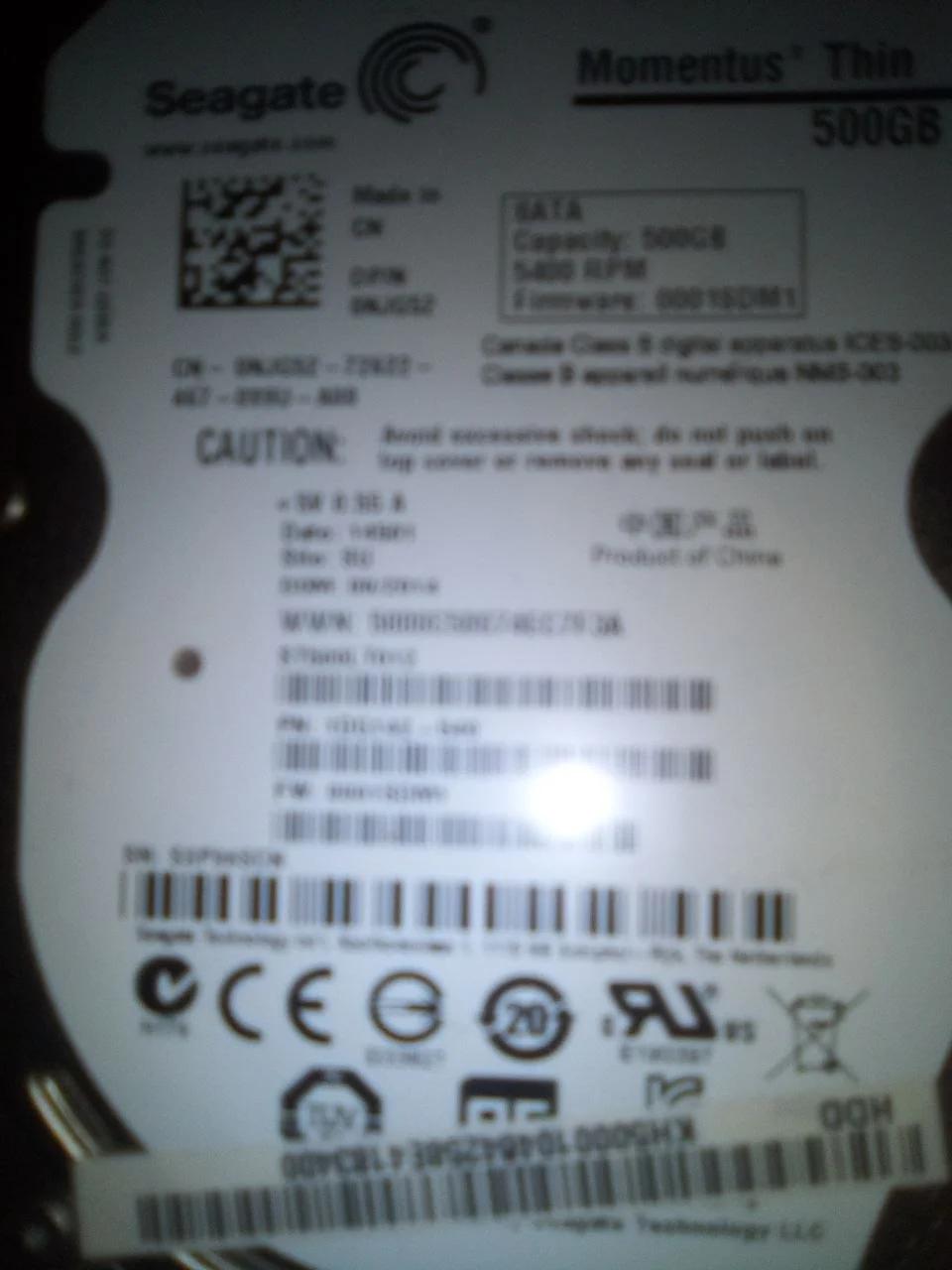 HDD 2.5" Seagate 500 Gb