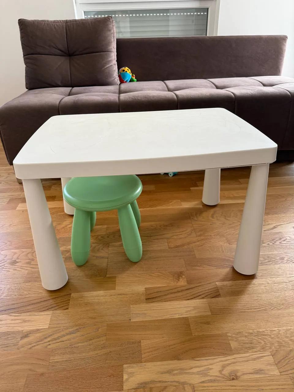 Детский стол и табурет IKEA Mammut