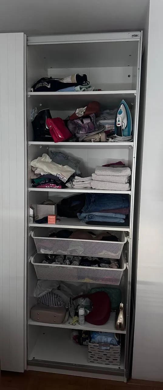 Шкаф IKEA PAX с раздвижными дверями 147×237×60 белый