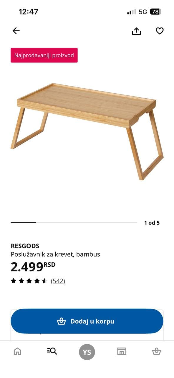 Поднос на ножках IKEA