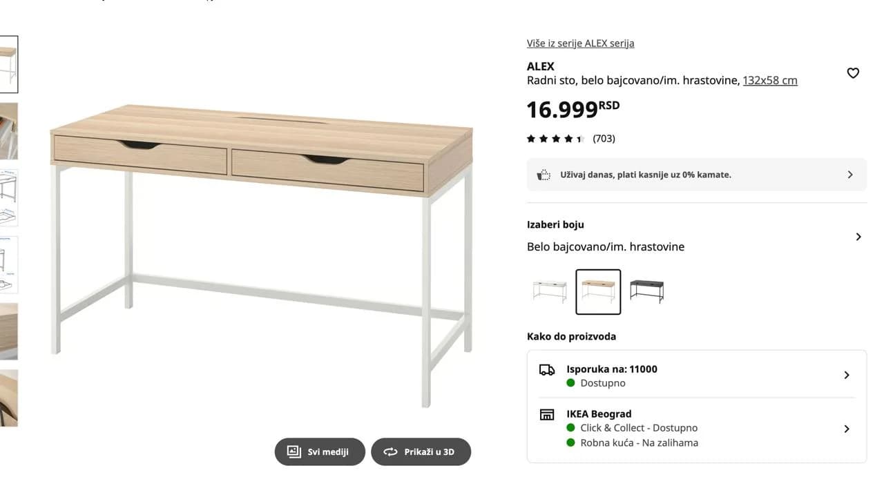 Стол IKEA ALEX