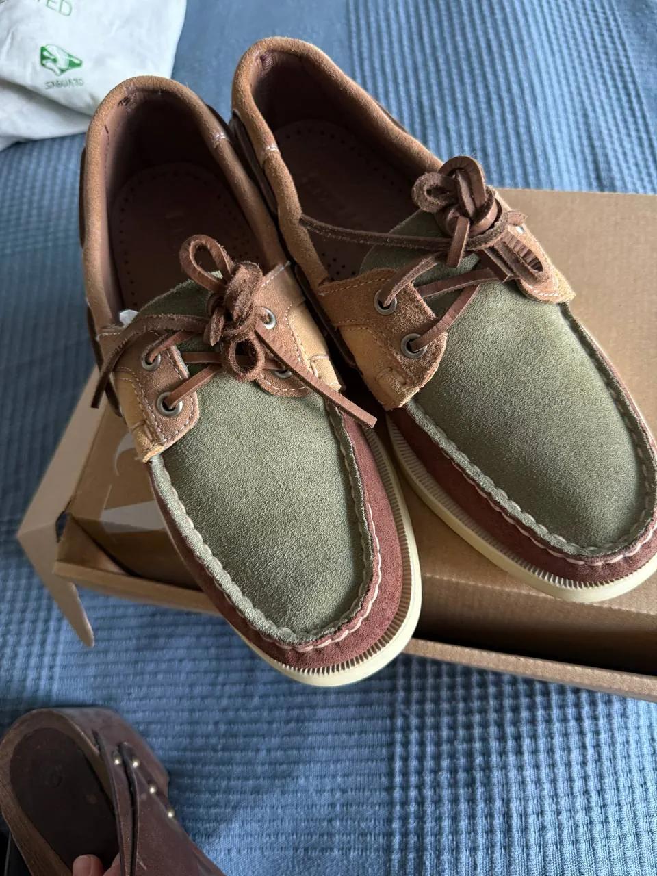Доксайды Sebago замша носились 2 раза стопа 25.5 см