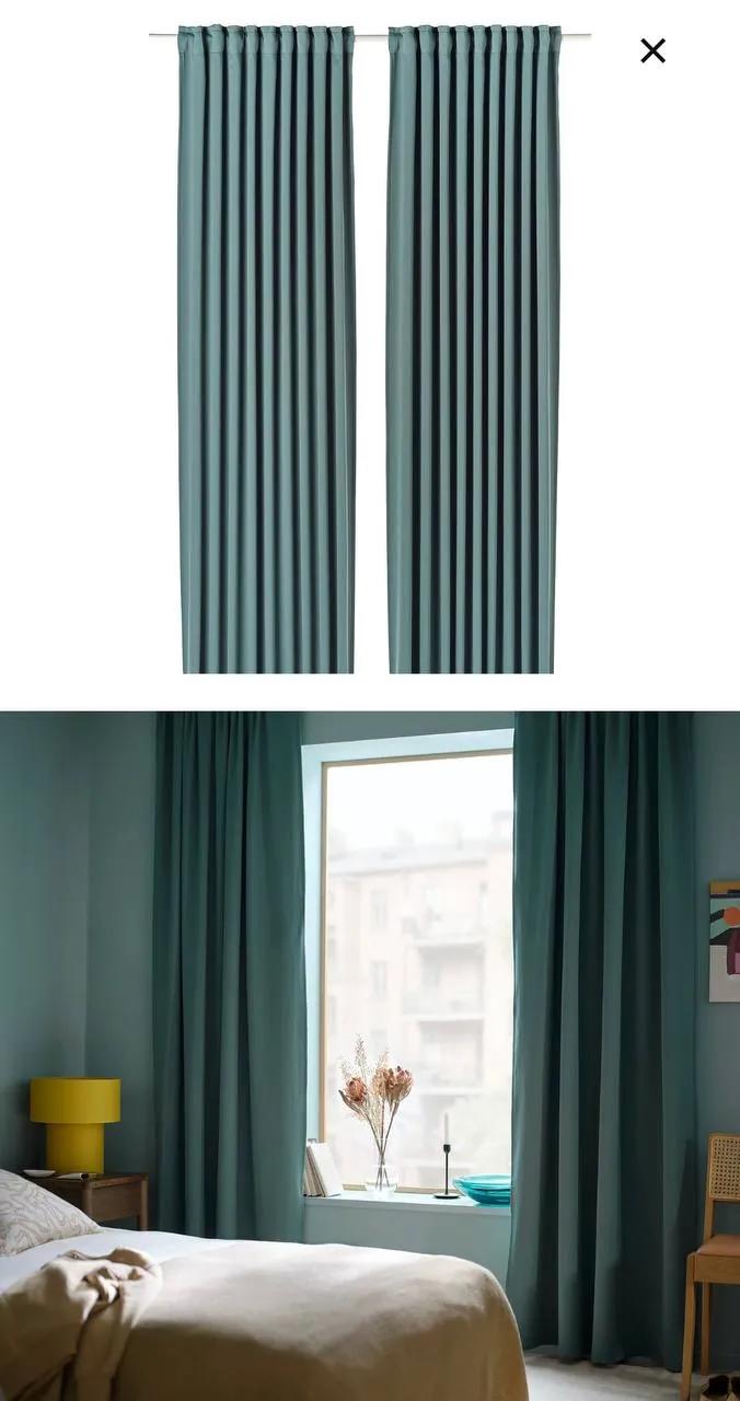 Шторы IKEA новые в упаковке (2 шт). 145 х 300. 4200 дин, центр, Masarikova