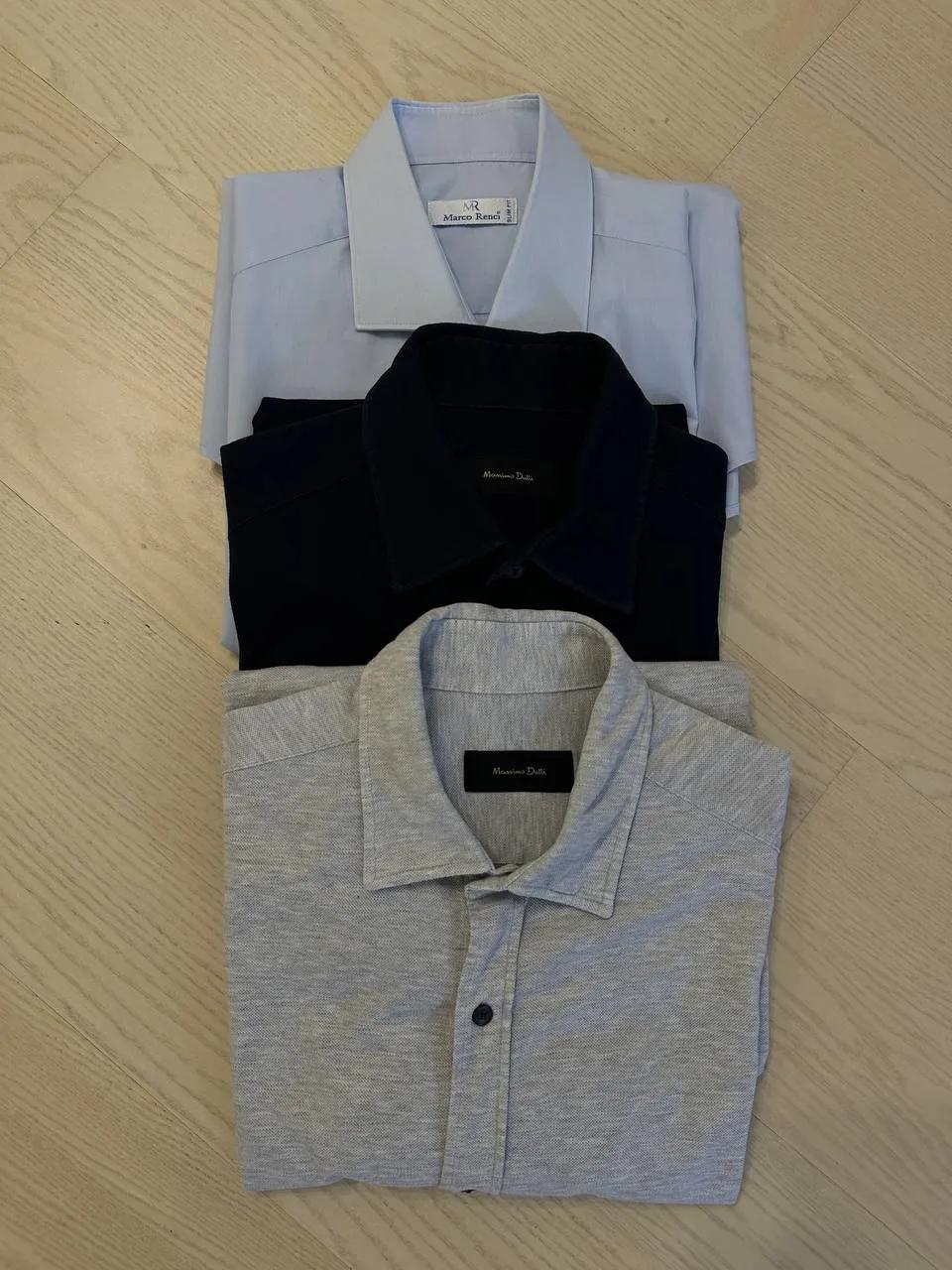 Мужские рубашки Massimo Dutti три штуки
