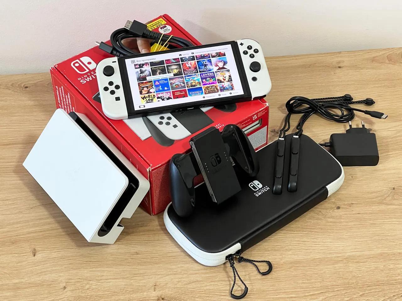 Nintendo Switch OLED чипованная с играми