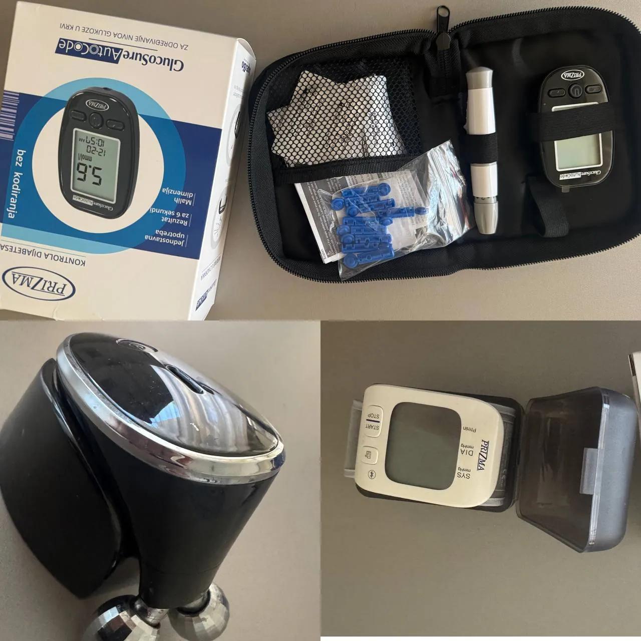 Глюкометр тонометр и массажер для лица