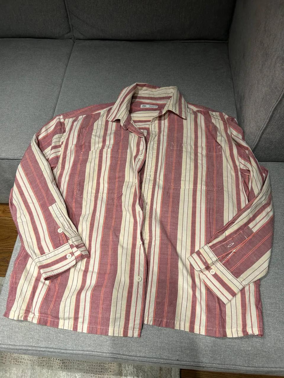 Рубашка Zara хлопковая мужская XL