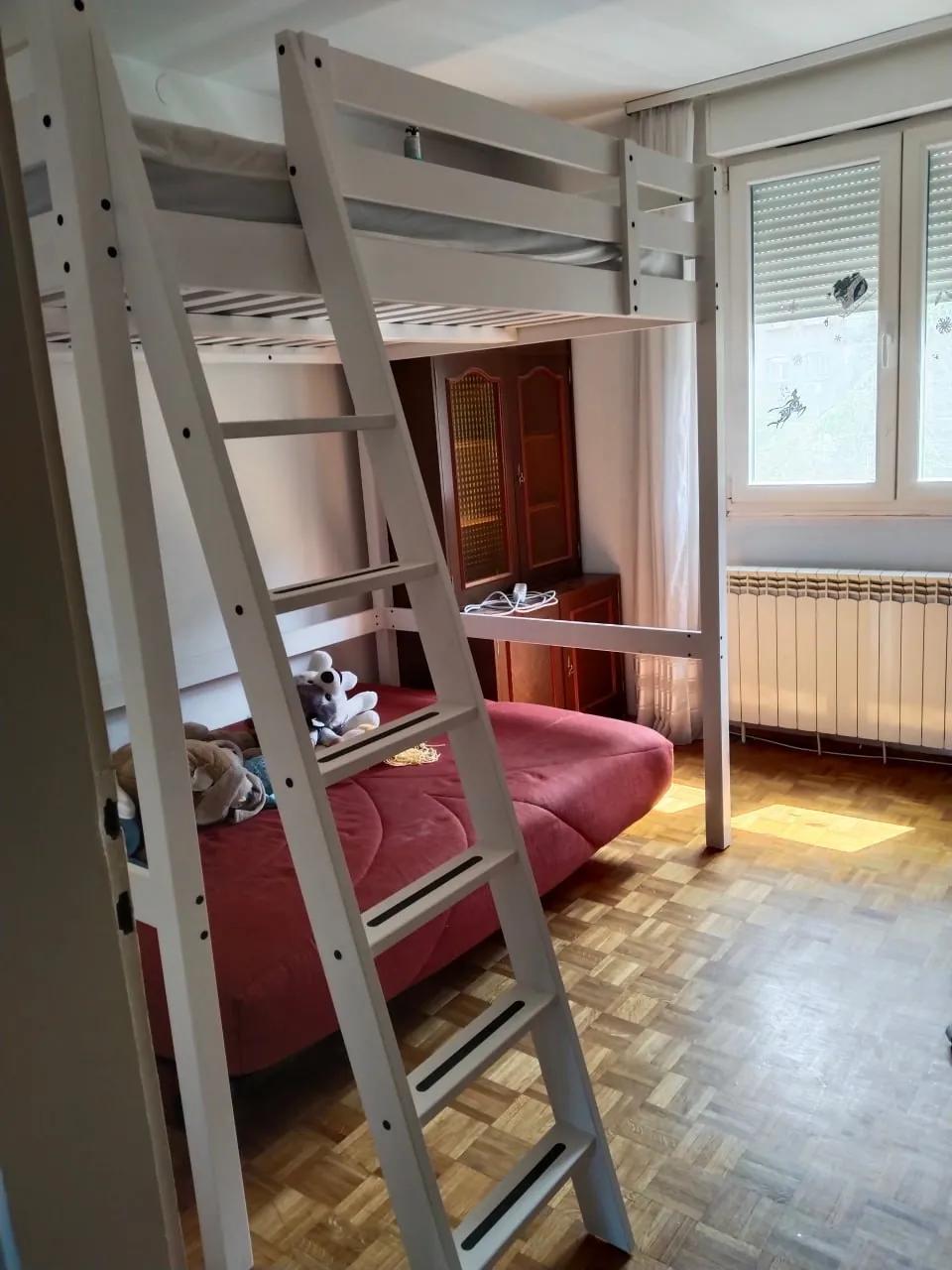 Кровать-чердак IKEA STORA 140×200 белая сосна