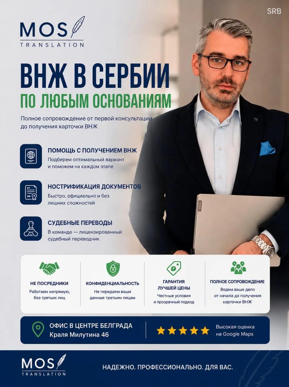 Оформление ВНЖ в Сербии Белград под ключ