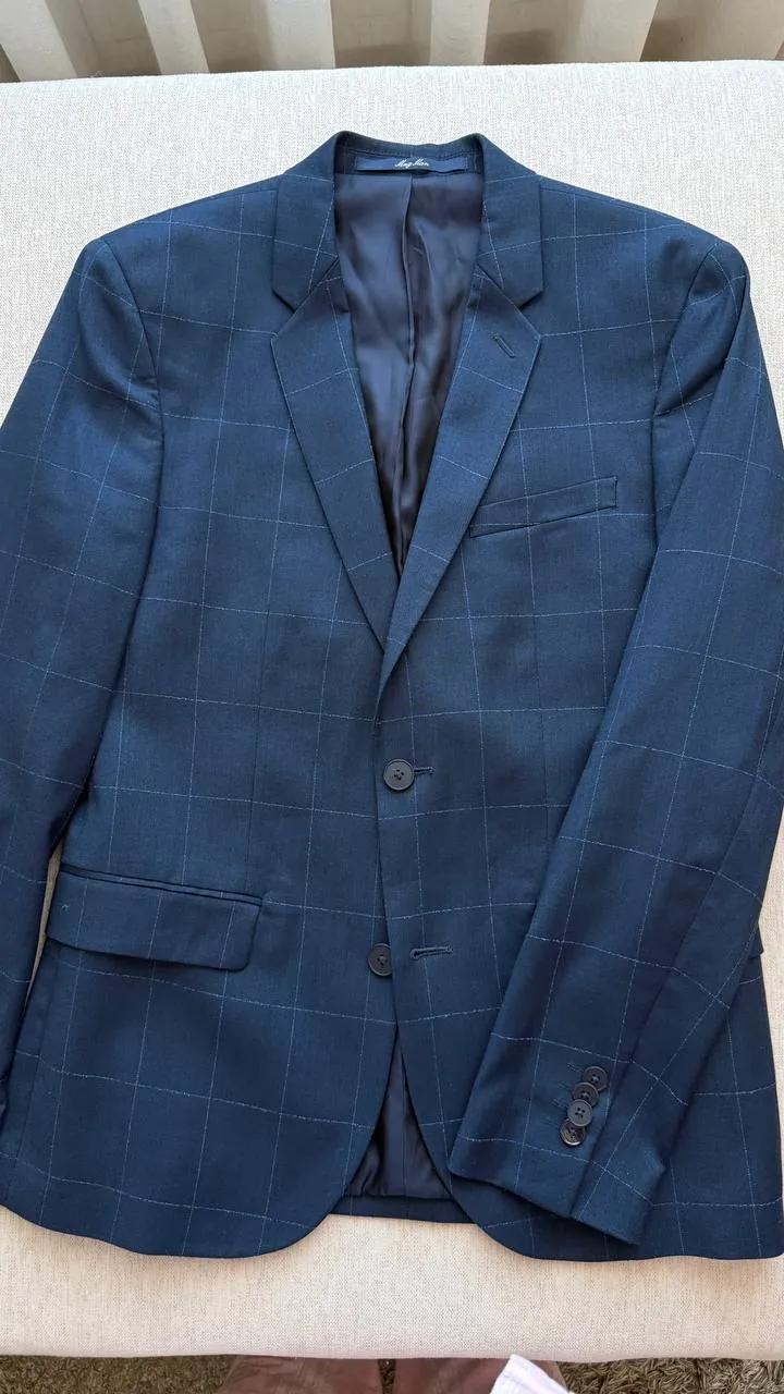 Пиджак Mango Man Super Slim Fit тёмно-синий EU 46
