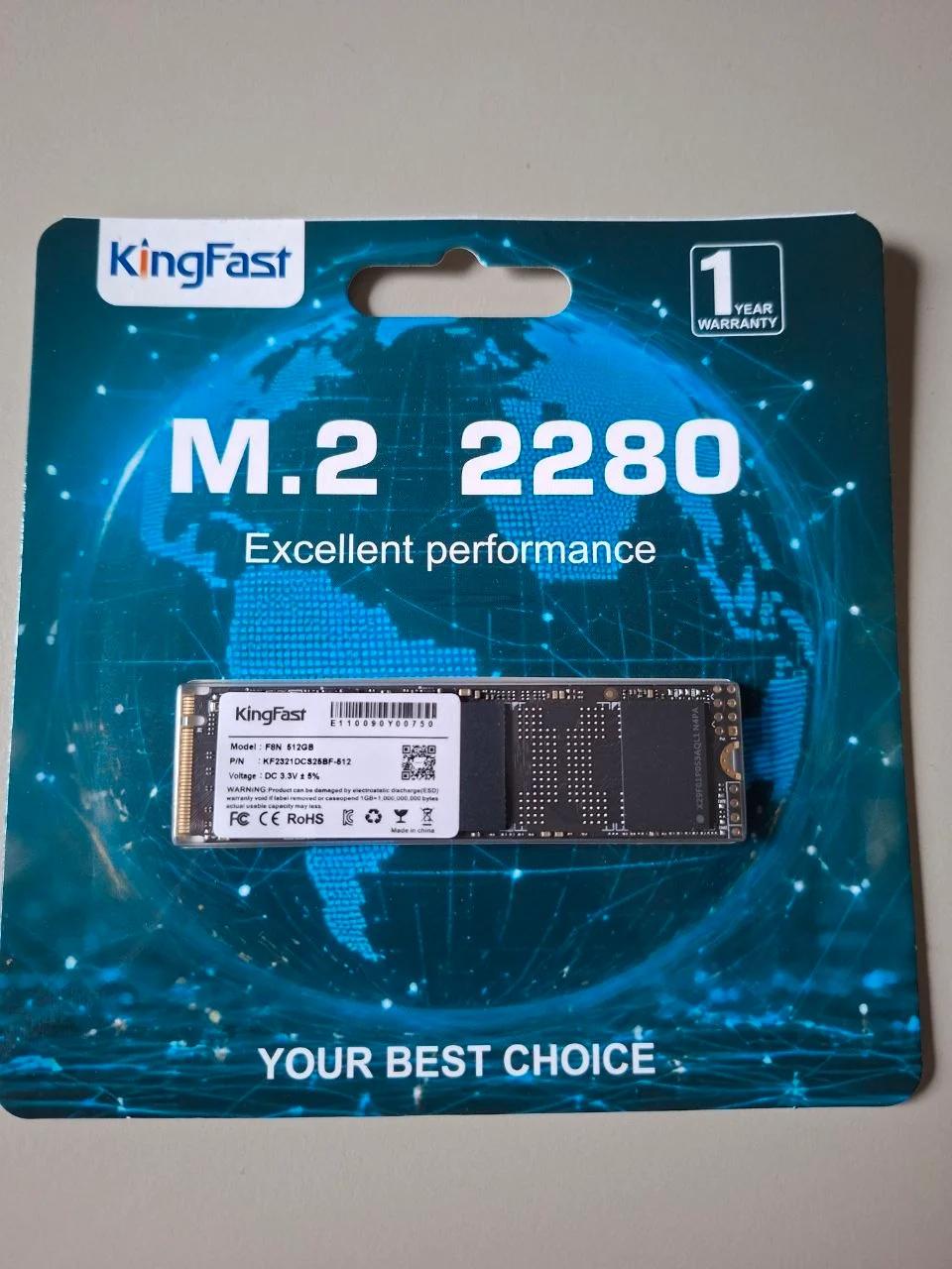 SSD Kingfast F8N M.2 512GB новый