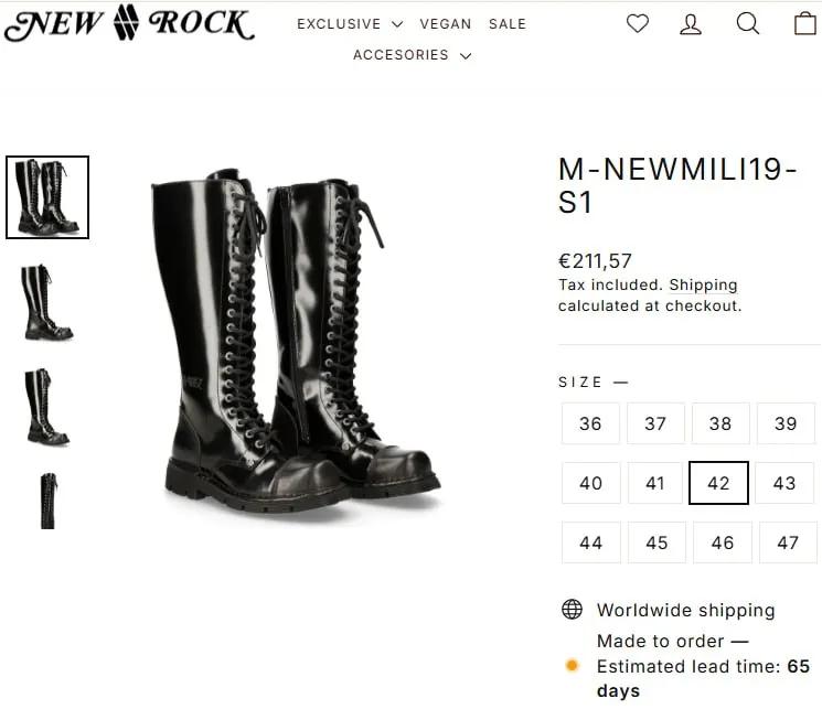 Ботинки New Rock NewMili19-S1 размер 42