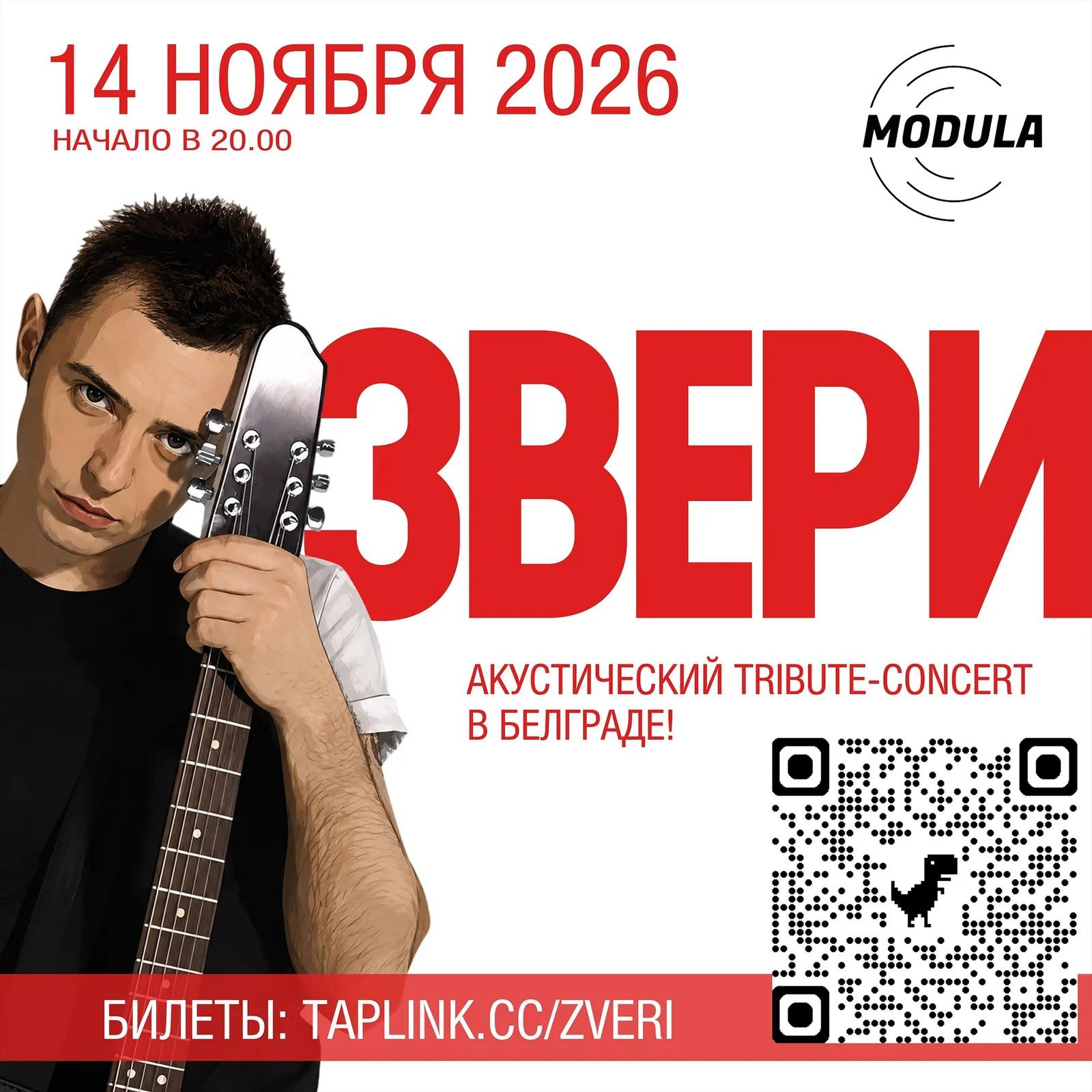 Акустический концерт ЗВЕРИ в Белграде 14 ноября