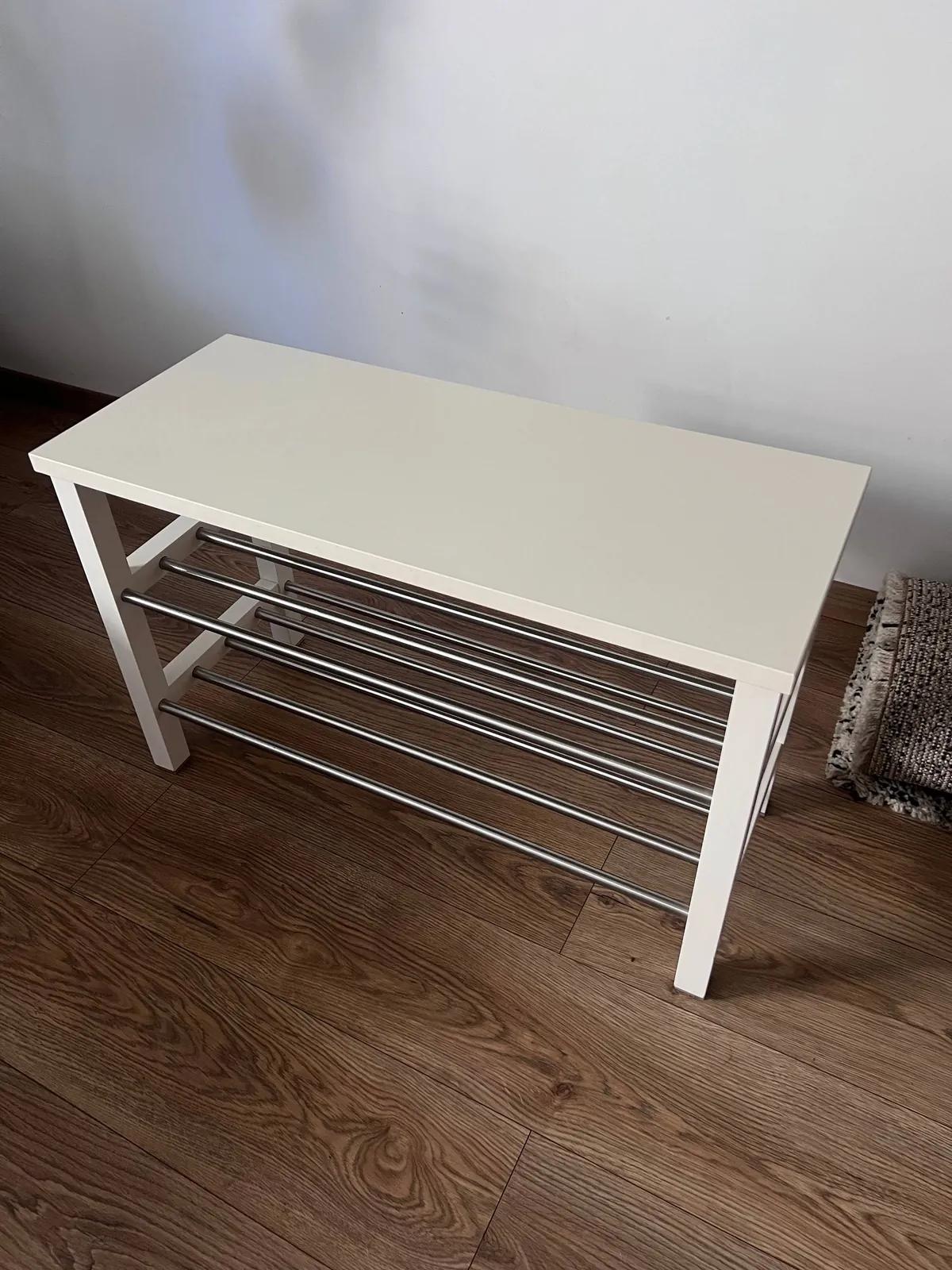 Обувница IKEA TJUSIG белая 108×34×50 Нови Белград