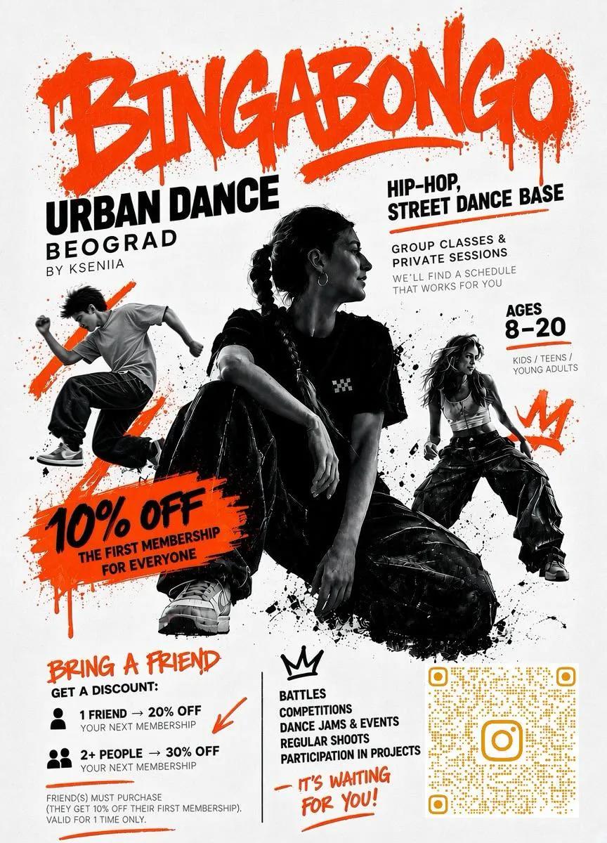 Уроки Hip-Hop и уличных танцев в Белграде