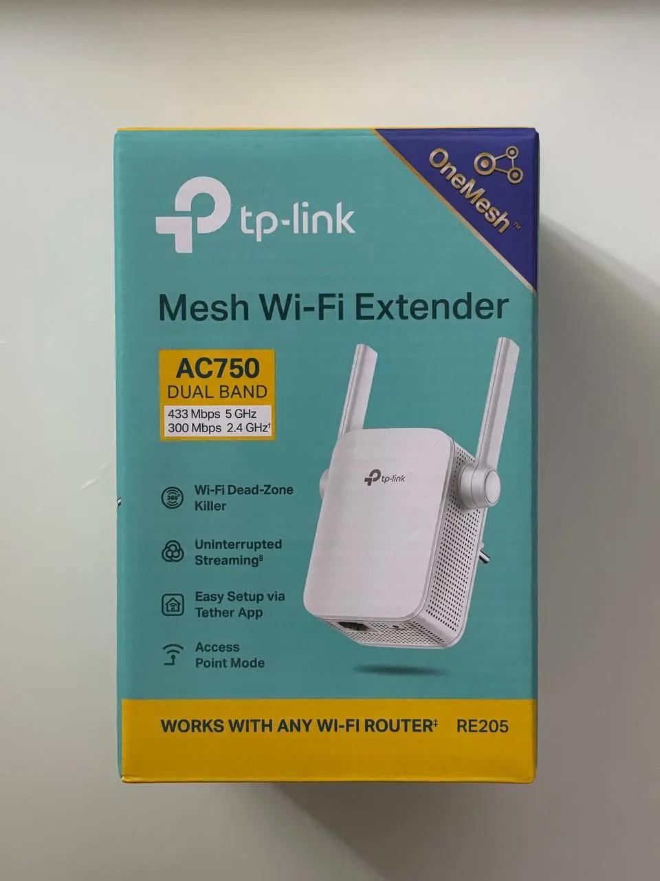 Wi-Fi усилитель TP-Link RE205 AC750 новый с гарантией