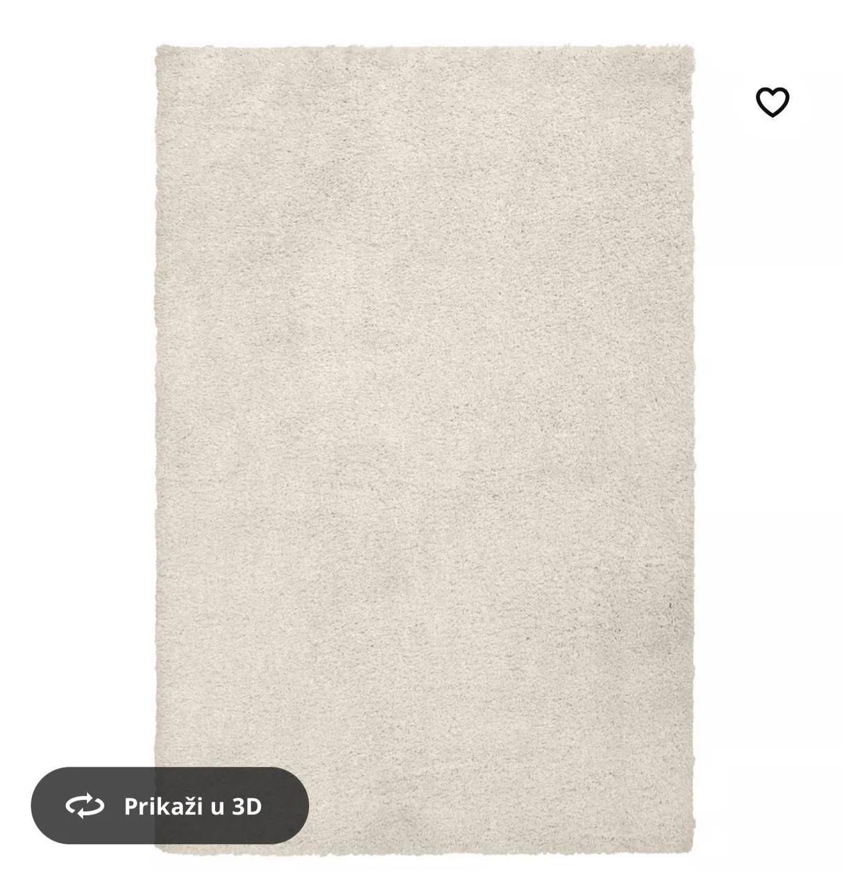 Ковёр IKEA 120×180 молочный белый Нови Белград
