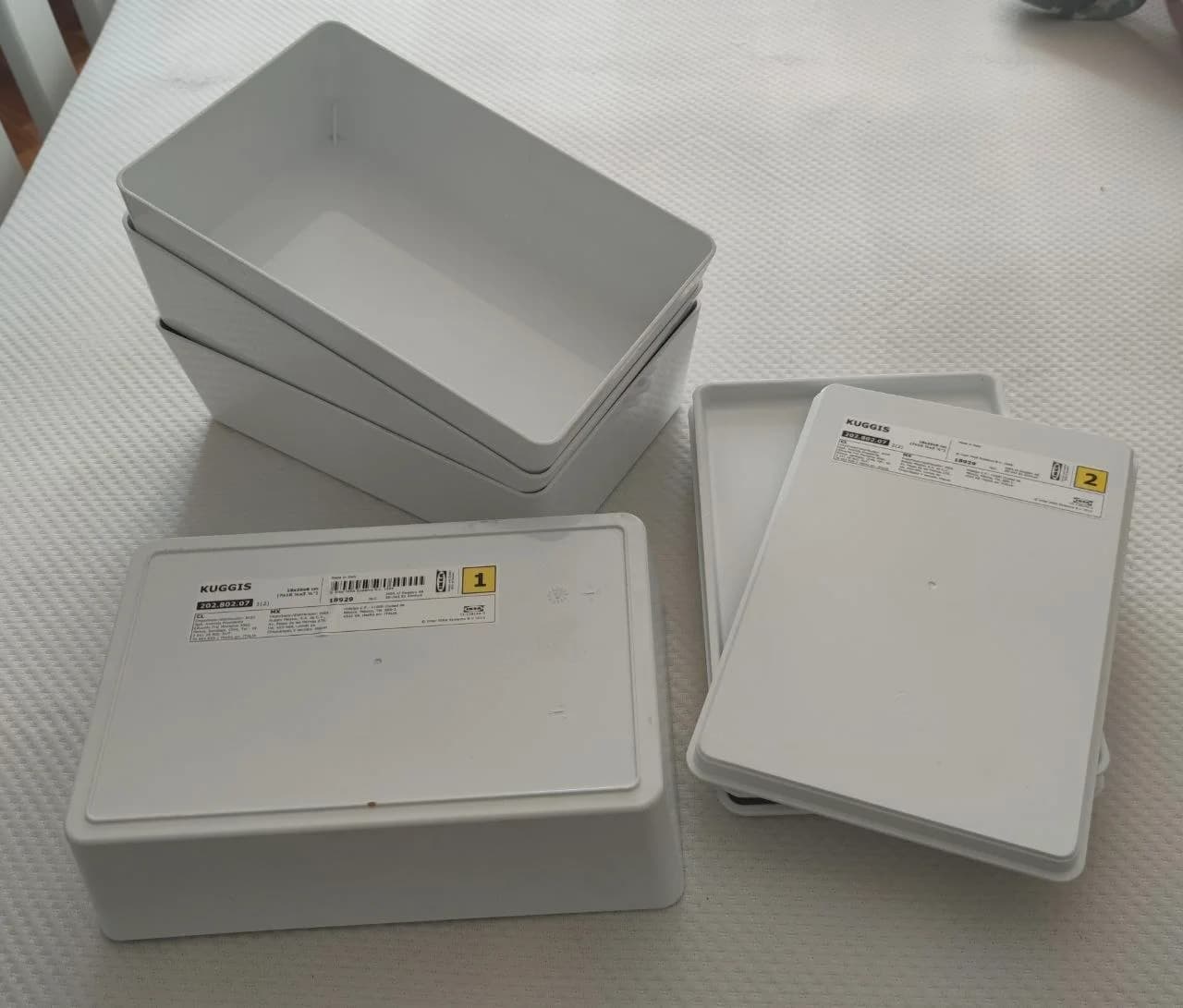 Пластиковые коробки IKEA Kuggis 4 шт
