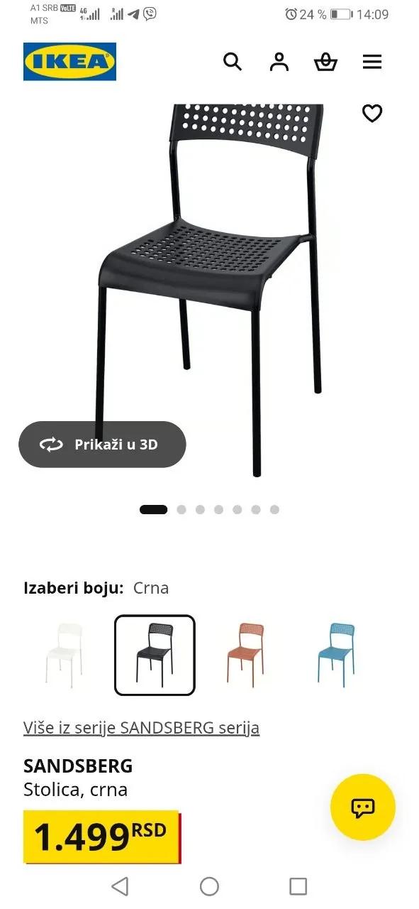 Стулья IKEA новые Нови-Сад Социалне