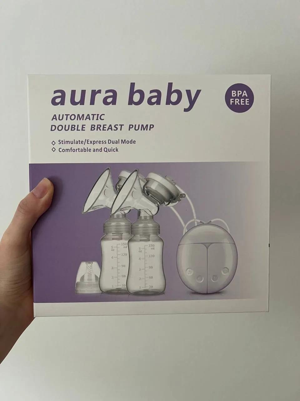 Двойной электрический молокоотсос Aura Baby новый