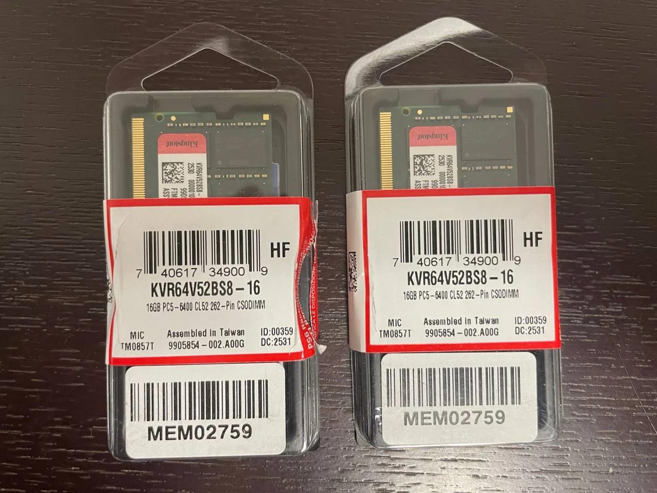Оперативная память Kingston KVR64V52BS8-16