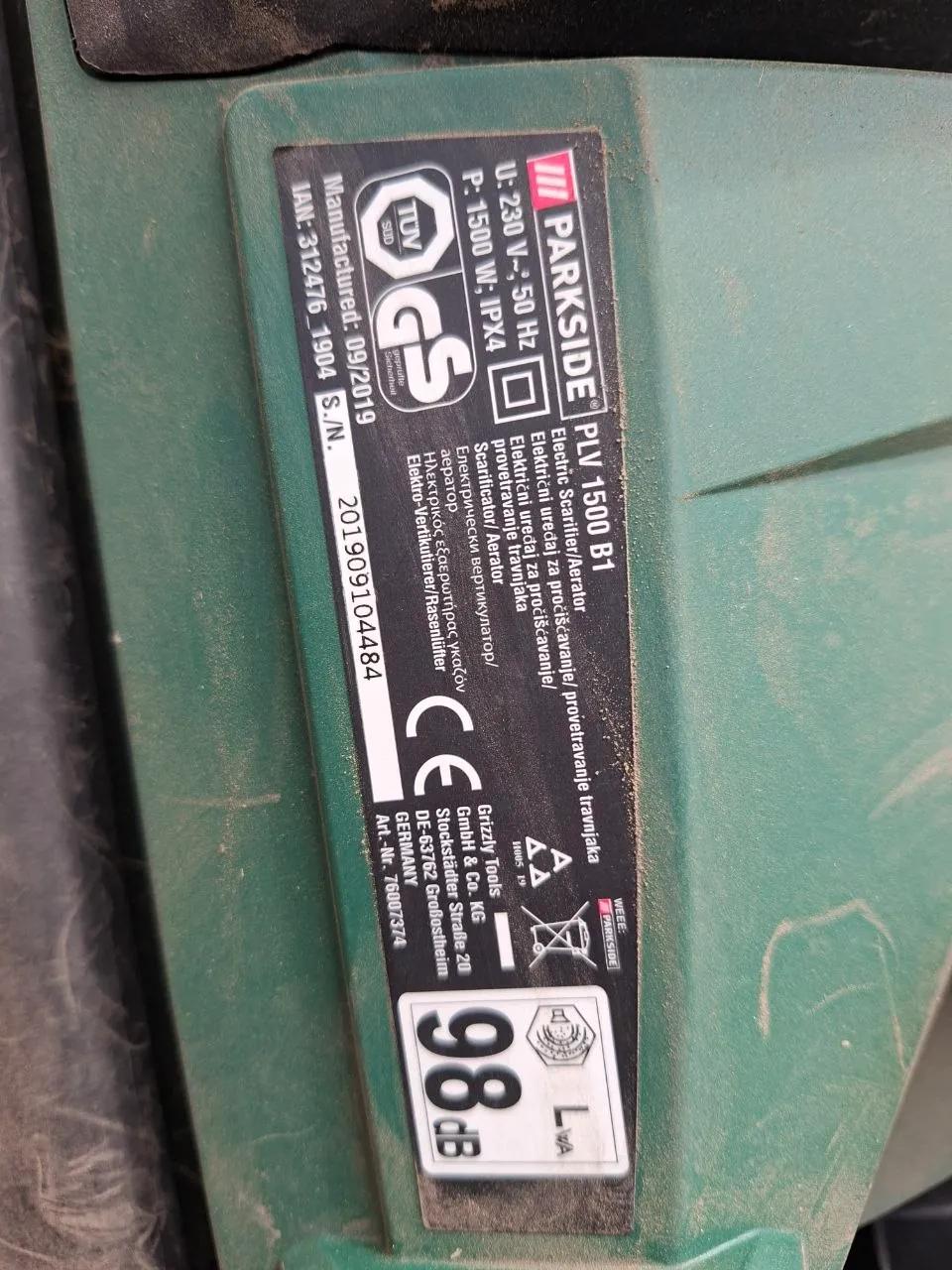 Газонокосилка Parkside PLV 1500 B1