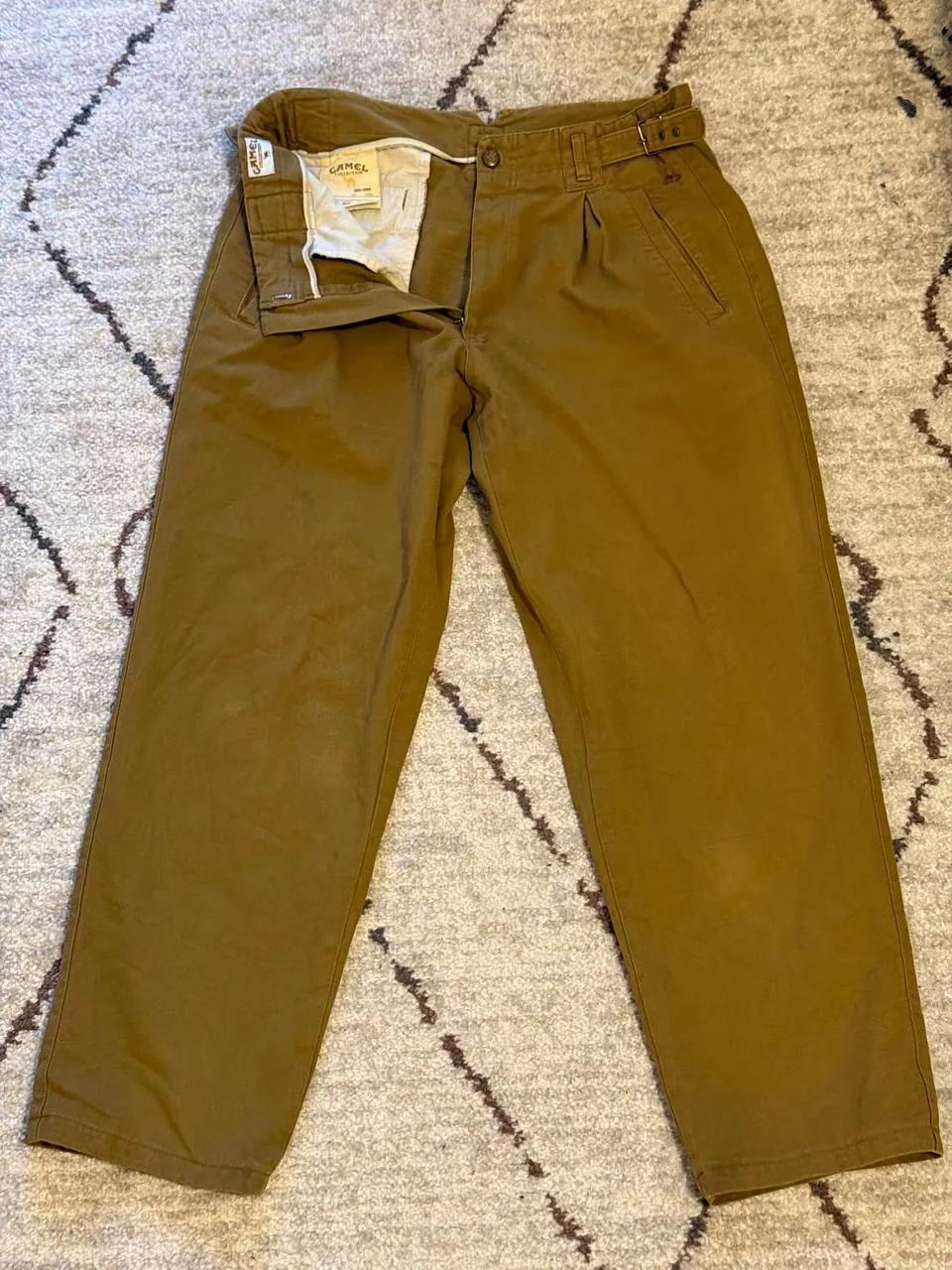 Винтажные брюки Camel Collection чинос хаки M-XL
