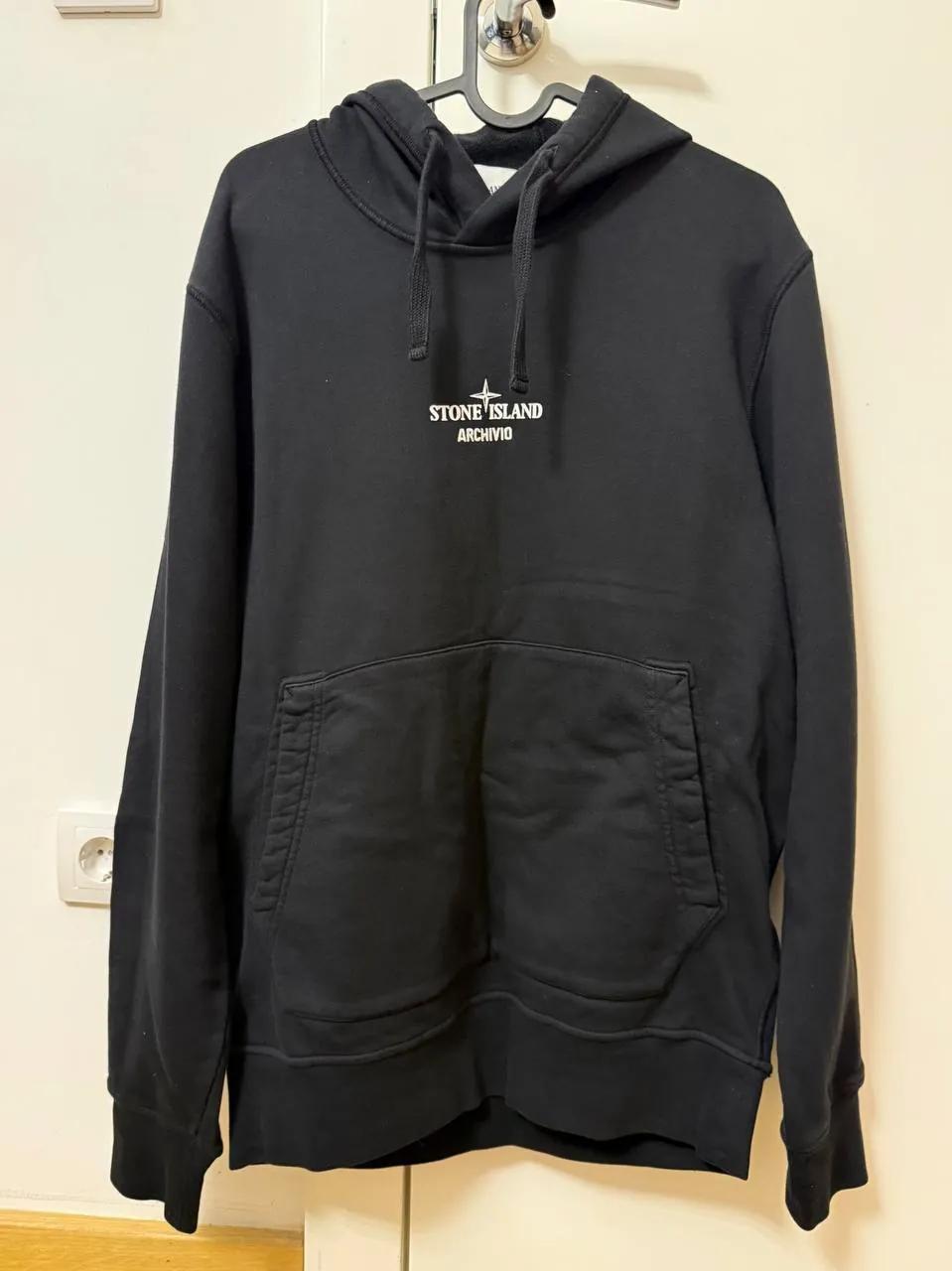 Худи Stone Island Cotton Fleece чёрное размер M Белград