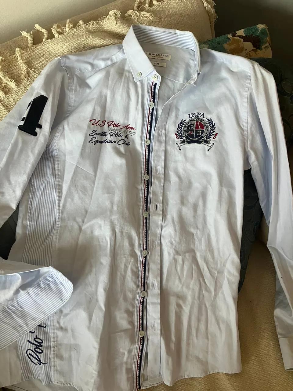 Голубая рубашка Polo размер S