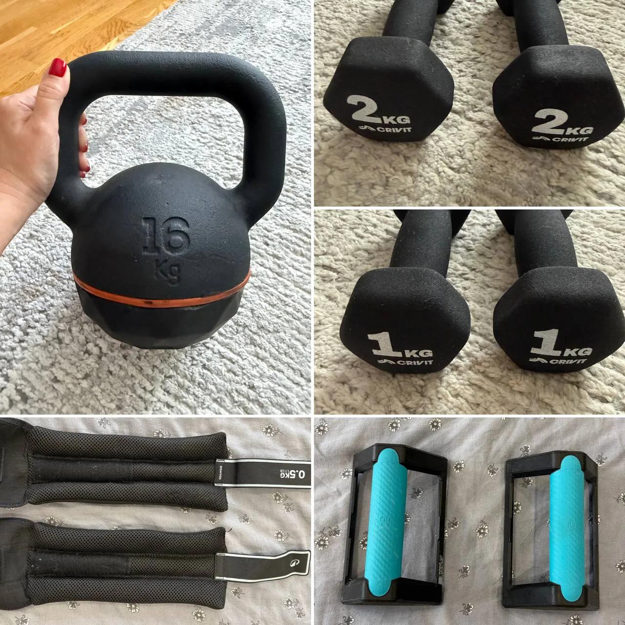 Гиря 16 кг и упоры Domyos Нови-Сад