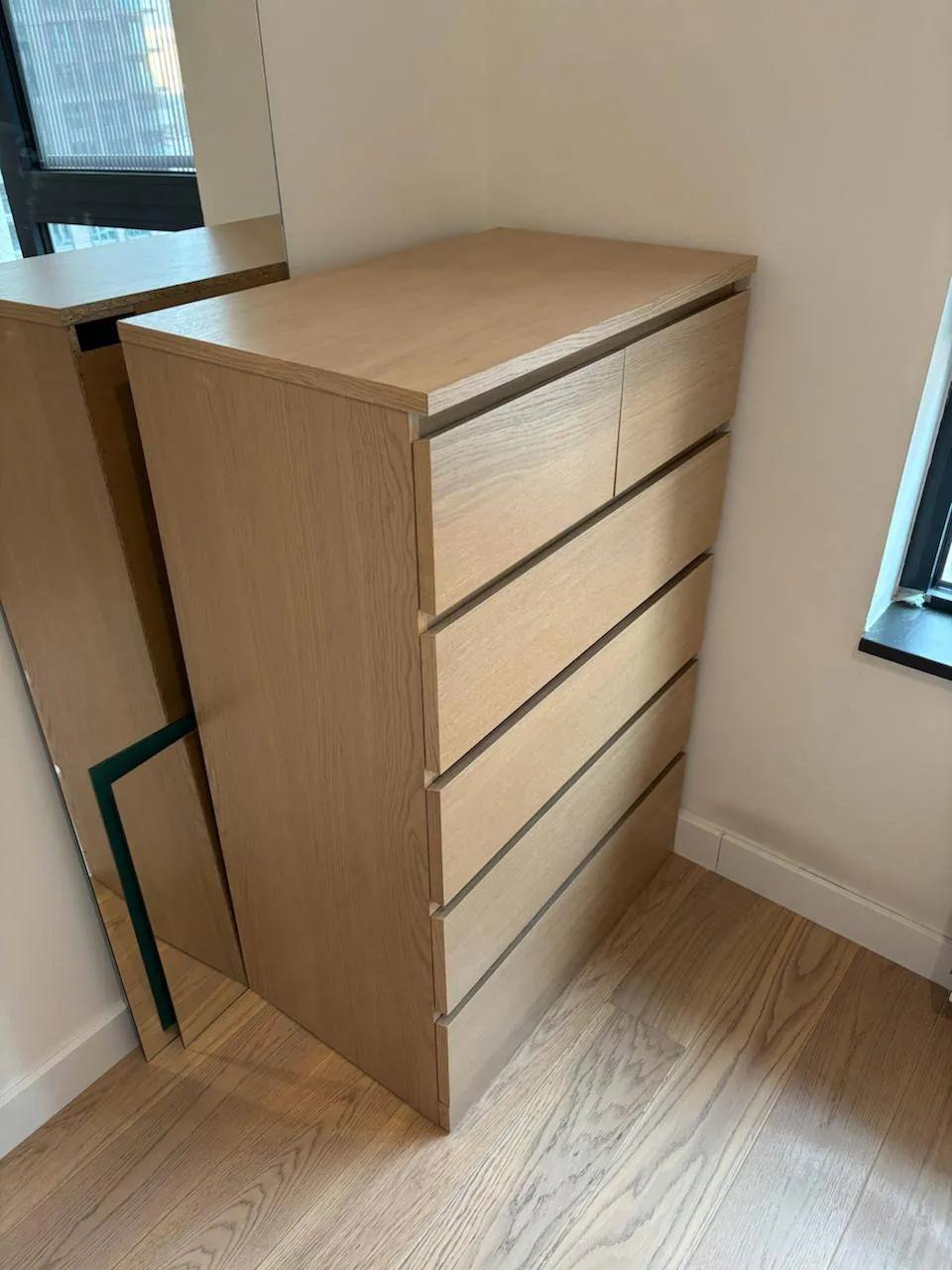 Комод IKEA Storklinta 6 ящиков под дуб Белград