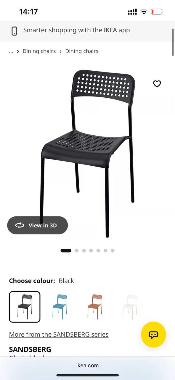 Стул IKEA в районе Врачар