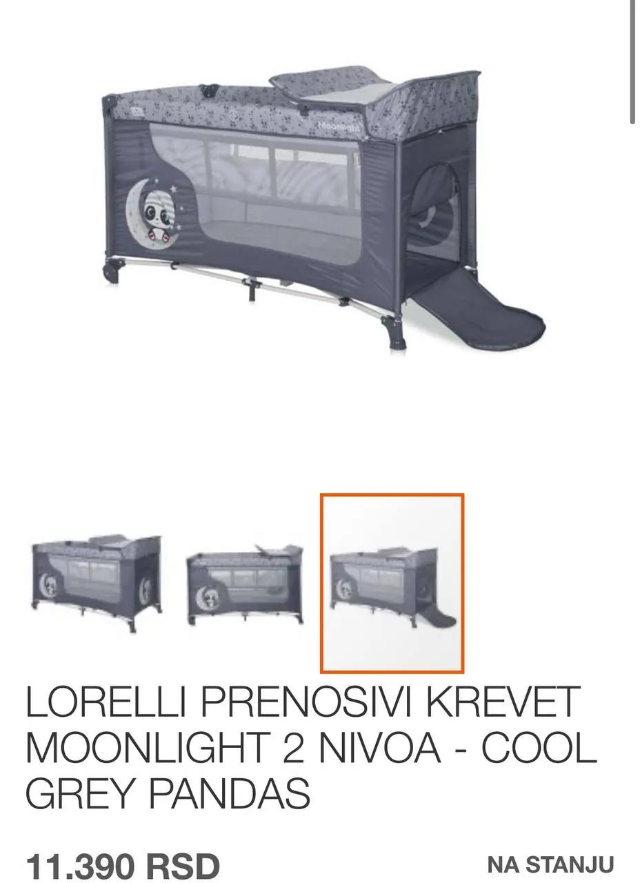 Детская кроватка-манеж Lorelli Moonlight 2 в 1