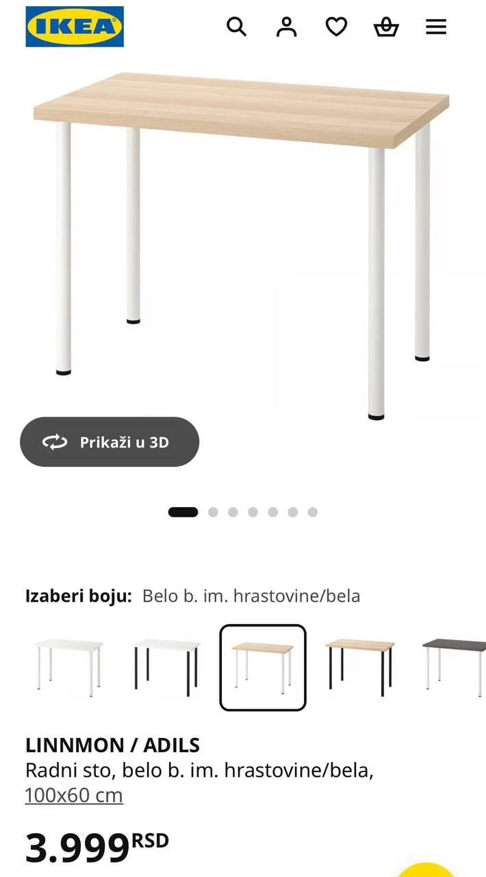 Рабочий стол IKEA Linnmon 100×60 Карабурма