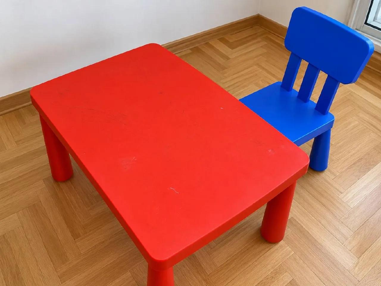 Детский стол и стул IKEA MAMMUT