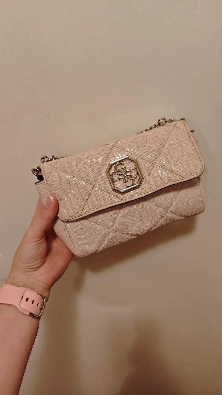 Сумка Guess нежно-розовая с ремешками