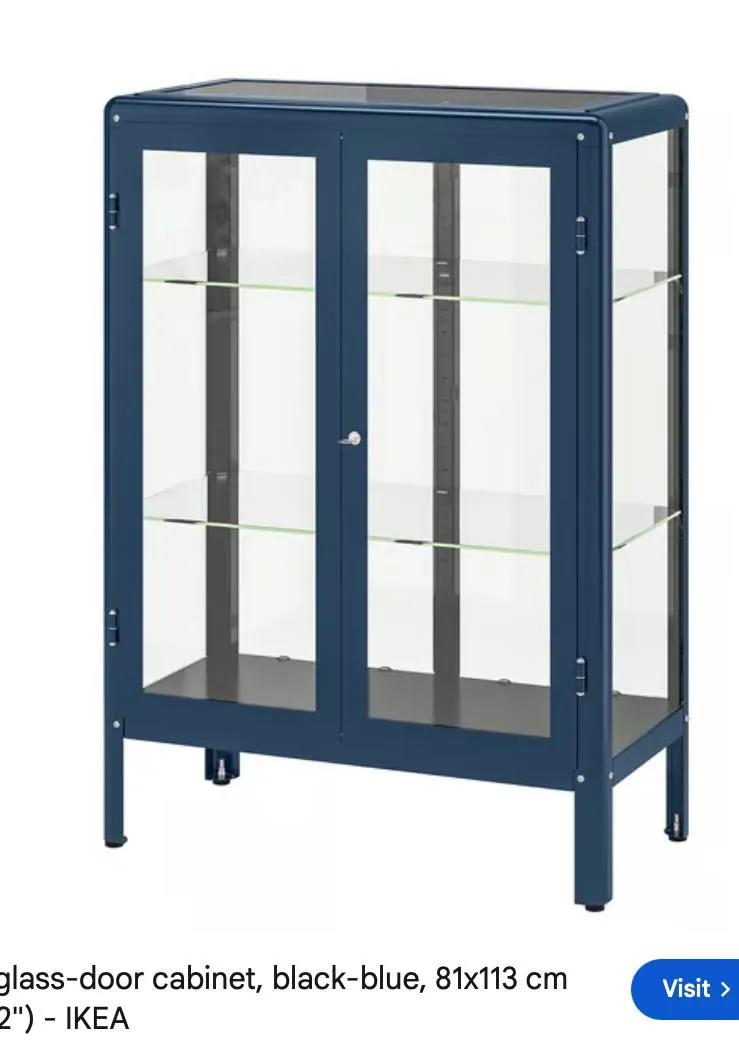 Шкаф-витрина IKEA стекло и металл