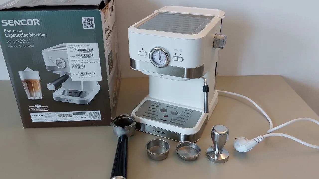 Кофеварка рожковая Sencor SES 1720 WH