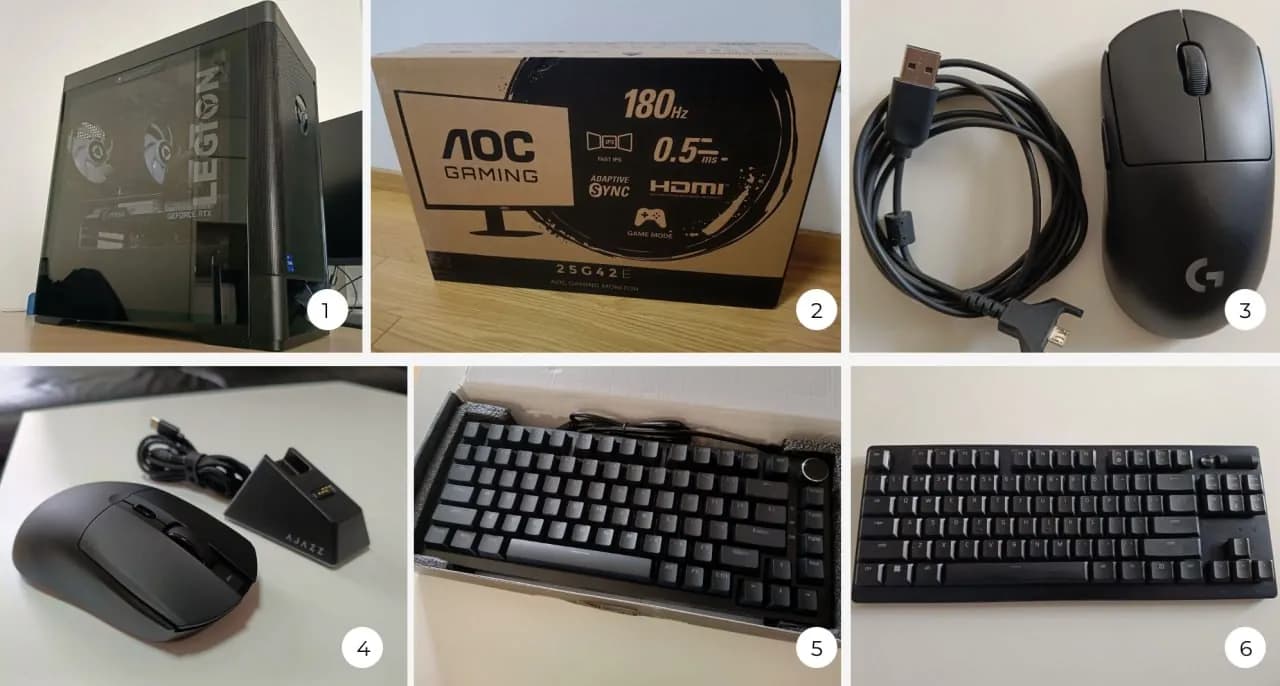 ПК Legion T5 RTX 3070 монитор AOC клавиатуры