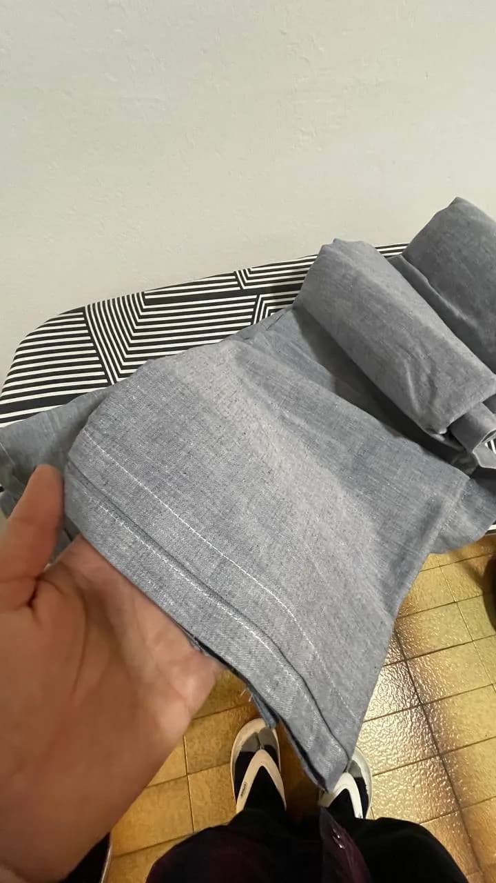 Штора IKEA серо-голубая 300x140