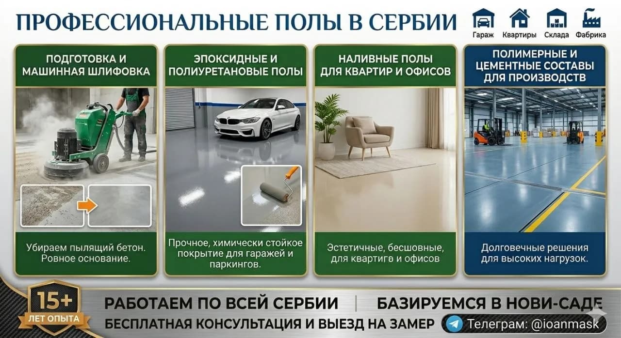 Эпоксидные и наливные полы под ключ