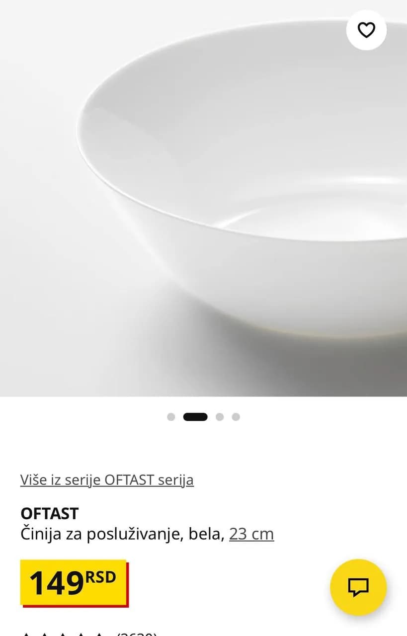 Тарелка салатник IKEA новая