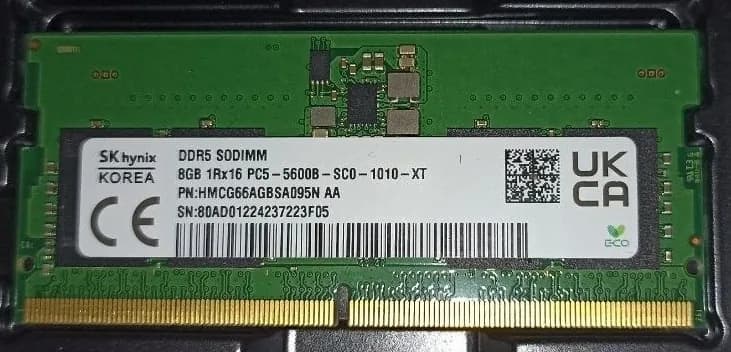Модули памяти DDR5 8GB для ноутбука