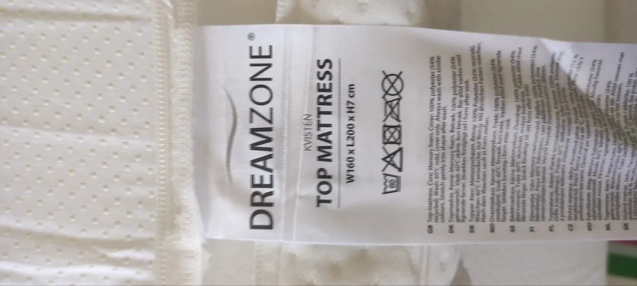 Наматрасник Dreamzone Kvisten 160x200 Memory foam